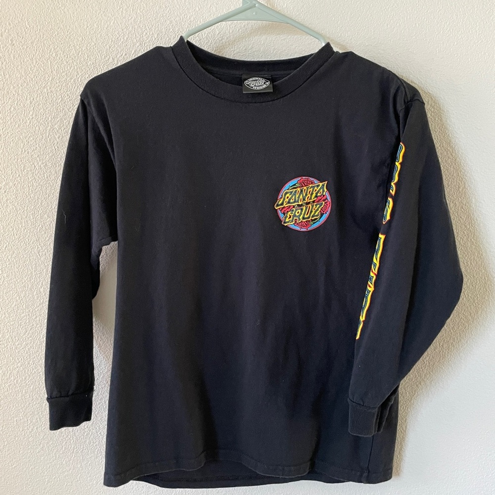 Santa Cruz Skateboards Kids Black Long Sleeve Tee